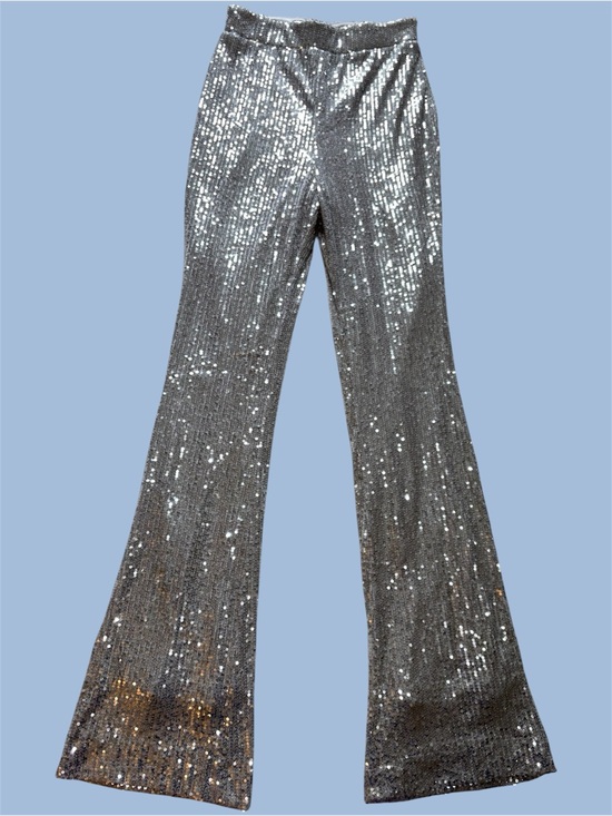 Hunter & Brown Pants - Hunter & Brown Silver Sequin Flare Pants